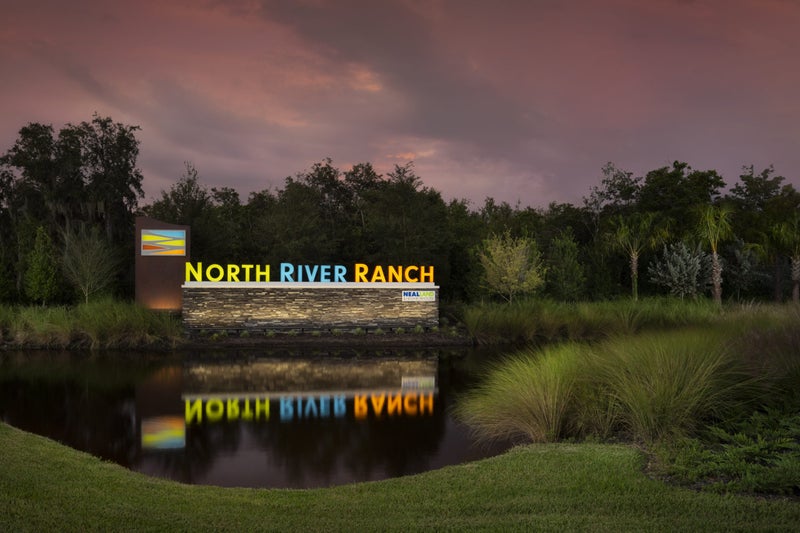 North River Ranch Community Sign on Lake