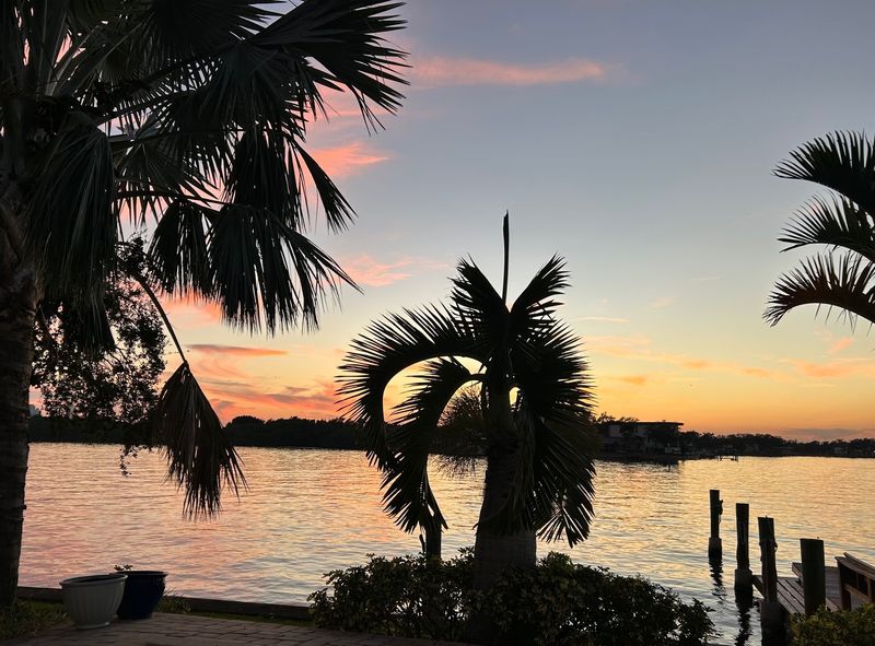 snell isle water view at sunset